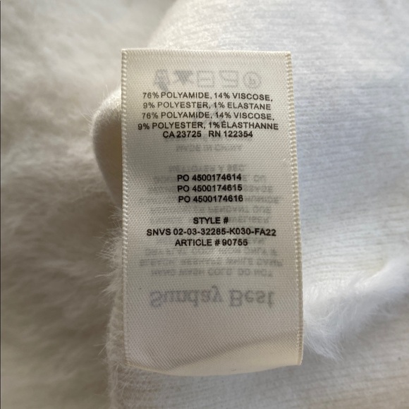 Sunday Best Elsie Sweater Sweetheart Neckline Fuzzy Knit Size Small - Picture 4 of 6